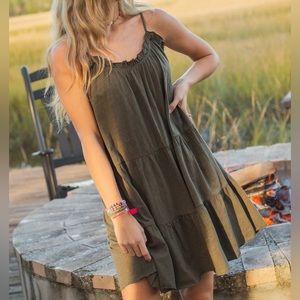 Natural Life Harley Dress, Olive, size M